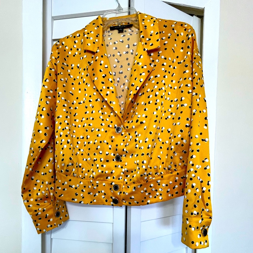 Yellow long sleeves blouse
